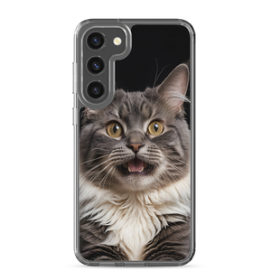 Shocked Cat Face Samsung Case