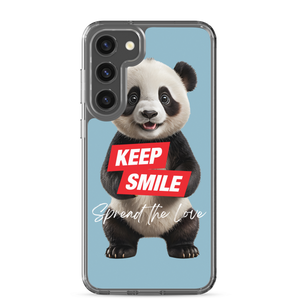 Keep Smile Blue Panda Samsung Case