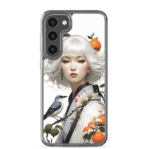 Oriental Lady with Orange and Bird Samsung Case