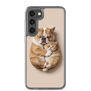 Cute Baby Cat and Dog Sleep Samsung Case