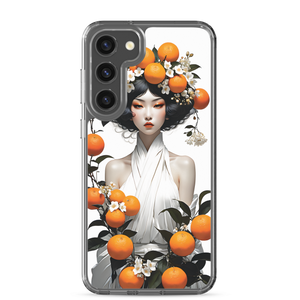 Oriental Lady with Orange Fruits Samsung Case