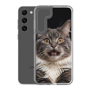 Shocked Cat Face Samsung Case