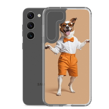 Happy Dancing Dog Beige Samsung Case