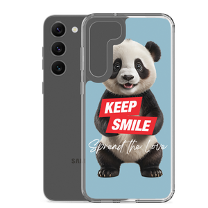 Keep Smile Blue Panda Samsung Case