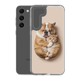 Cute Baby Cat and Dog Sleep Samsung Case