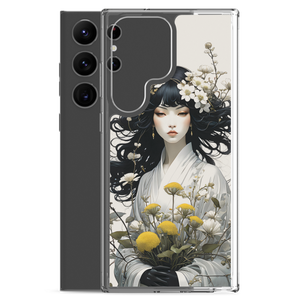 Oriental Lady with Yellow Flowers Samsung Case