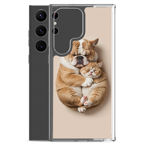 Cute Baby Cat and Dog Sleep Samsung Case