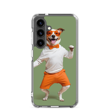 Funny Dancing Dog Green Samsung Case