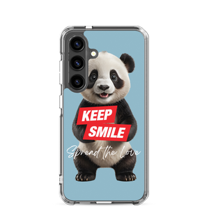 Keep Smile Blue Panda Samsung Case