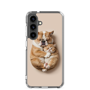 Cute Baby Cat and Dog Sleep Samsung Case