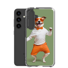 Funny Dancing Dog Green Samsung Case