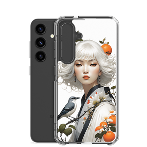 Oriental Lady with Orange and Bird Samsung Case