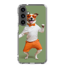 Funny Dancing Dog Green Samsung Case