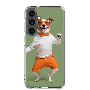 Funny Dancing Dog Green Samsung Case