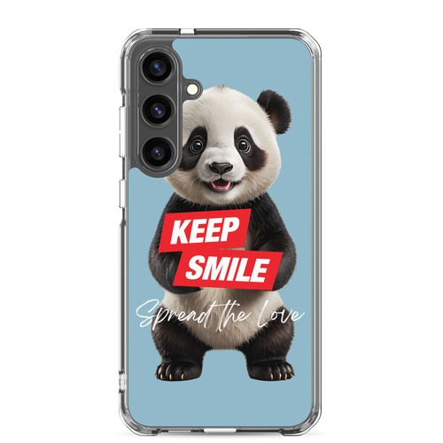 Keep Smile Blue Panda Samsung Case