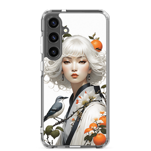 Oriental Lady with Orange and Bird Samsung Case