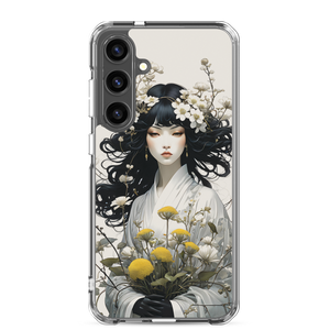 Oriental Lady with Yellow Flowers Samsung Case