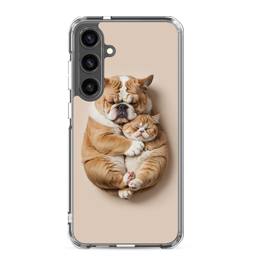 Cute Baby Cat and Dog Sleep Samsung Case