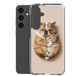 Cute Baby Cat and Dog Sleep Samsung Case