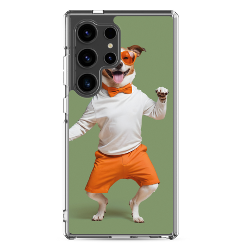 Funny Dancing Dog Green Samsung Case