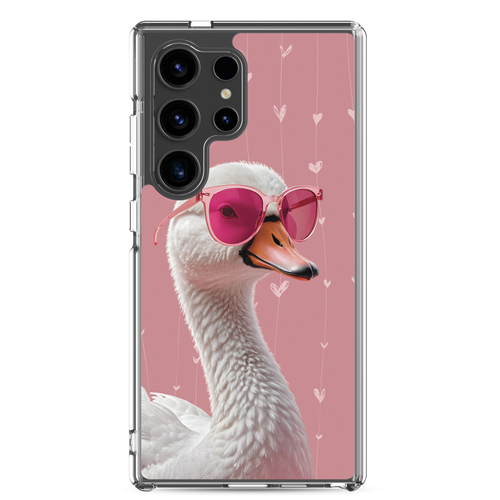 Cute Pink Swan Samsung Case