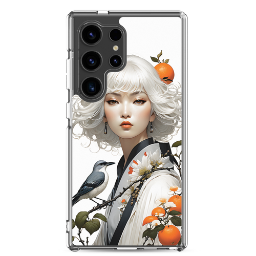 Oriental Lady with Orange and Bird Samsung Case