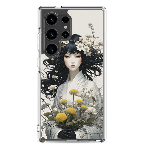 Oriental Lady with Yellow Flowers Samsung Case