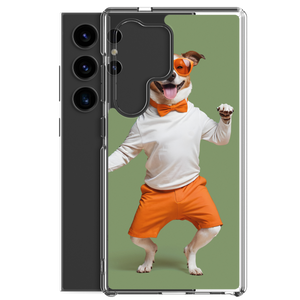 Funny Dancing Dog Green Samsung Case