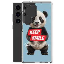 Keep Smile Blue Panda Samsung Case