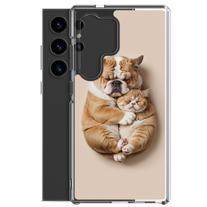 Cute Baby Cat and Dog Sleep Samsung Case