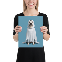 Dog in Ghost Costume Poster Print Art