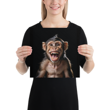 Happy Monkey Black Poster Print Art