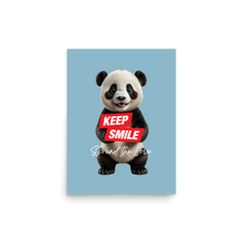 Keep Smile Blue Panda Poster Print Art