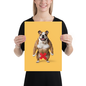 Bulldog X-Tape Yellow Poster Print Art