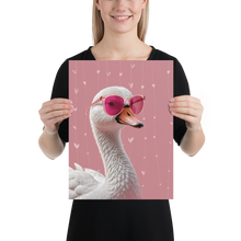 Cute Pink Swan Poster Print Art