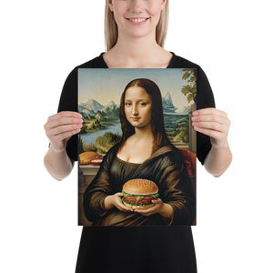 Monalisa Burger Poster Print Art