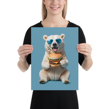 Polar Bear and Burger Poster Print Art