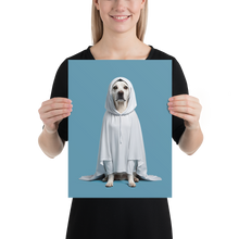 Dog in Ghost Costume Poster Print Art