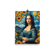 Monalisa Painting in Van Gogh Style Poster Print Art