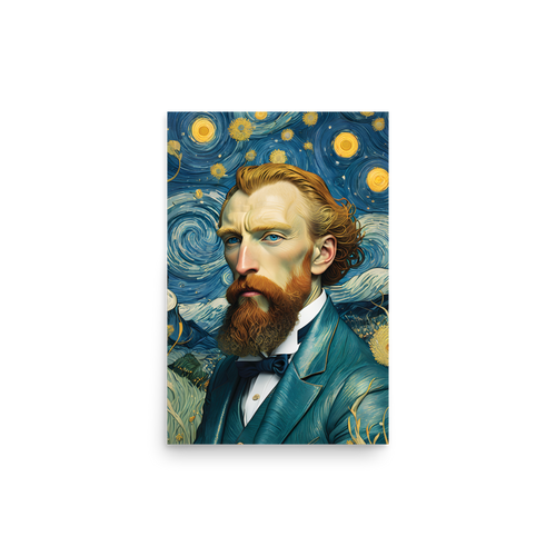 Van Gogh Potrait Painting Poster Print Art