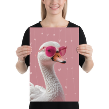 Cute Pink Swan Poster Print Art