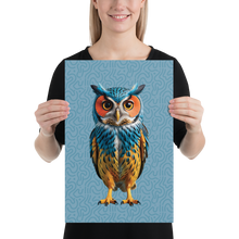 Blue Owl Poster Print Art