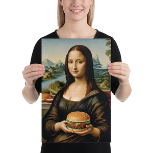 Monalisa Burger Poster Print Art