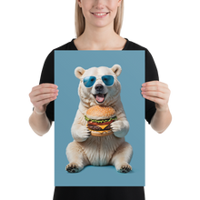 Polar Bear and Burger Poster Print Art