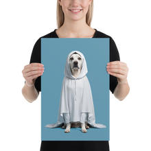 Dog in Ghost Costume Poster Print Art