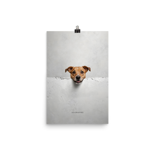 Smile Dog Peep Poster Print Art