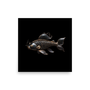 Minimalism Copperplate Art Fish Poster Print Art