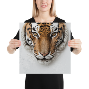 Silent Tiger Head Poster Print Art