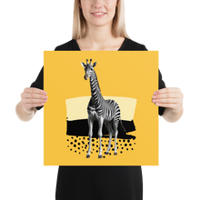 Giraffe Zebra Skin Poster Print Art