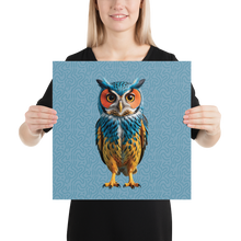 Blue Owl Poster Print Art